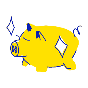 a piggy bank yellow piggy bank